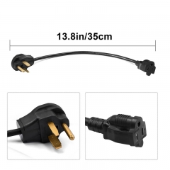 HITBOX Adaptor Cord, 35cm 13.8″ Long 110V to 220V 14 AWG 2.08mm² Convert US 100V Plug to 220V Extension Plug
